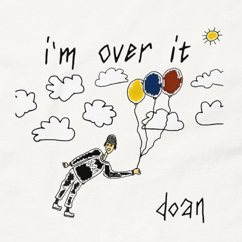"i'm over it" cover art t-shirt